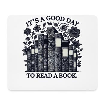 Bookworm Bookworm Funny Book Saying Floral - Mouse Pad (horizontal) - white - Front