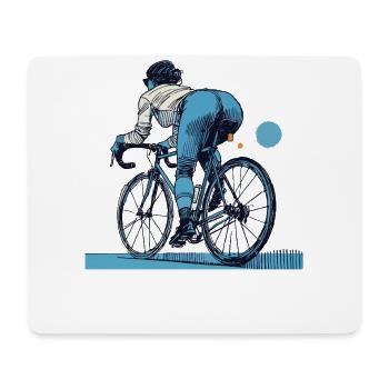 Vélo de route streetwear pour les cyclistes qui ont du style - Tapis de souris (format paysage) - blanc - Devant