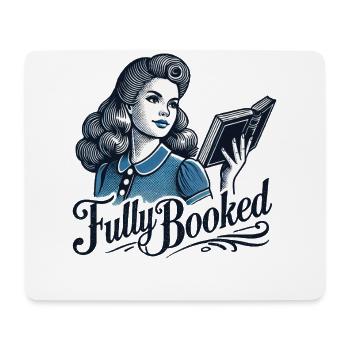 Retro Bookish Girl Book Lover Saying - Mouse Pad (horizontal) - white - Front