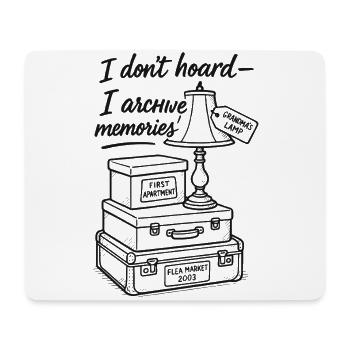 Ich Sammle Erinnerungen Alter Flohmarkt - Mousepad (Querformat) - Weiß - Vorne