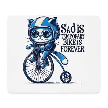 Cats Bicycle Design with Saying for Cyclists - Mouse Pad (horizontal) - white - Front