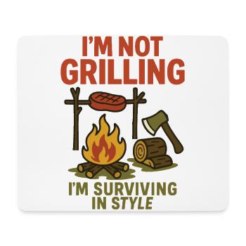 Prepper Überleben Bushcrafting Ich Bin Nicht - Mousepad (Querformat) - Weiß - Vorne