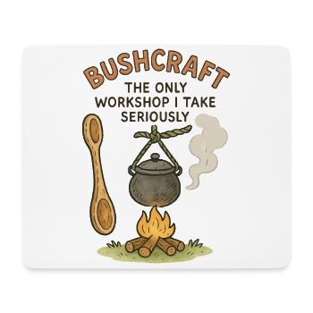 Bushcraft Prepper Überleben Bushcrafting Workshop - Mousepad (Querformat) - Weiß - Vorne