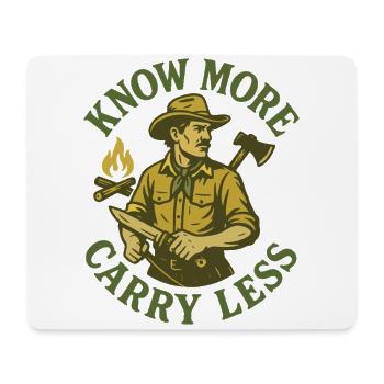 Mehr Wissen Weniger Tragen Prepper Überleben - Mousepad (Querformat) - Weiß - Vorne