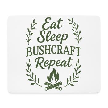 Essen Schlafen Bushcraft Wiederholung Prepper - Mousepad (Querformat) - Weiß - Vorne