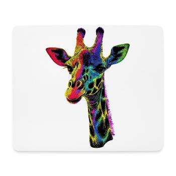 Girafe Afrique Amour Safari Nature sauvage Girafes mignonnes - Tapis de souris (format paysage) - blanc - Devant