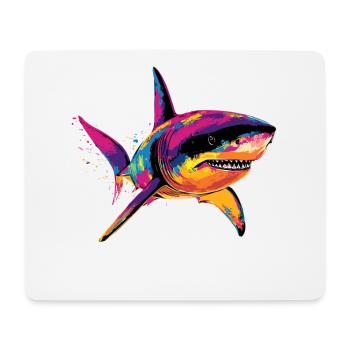 requin requin tigre requin plongeur requins mignons grand requin blanc - Tapis de souris (format paysage) - blanc - Devant