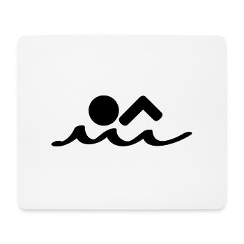 schwimmer - Mousepad (Querformat) - Weiß - Vorne