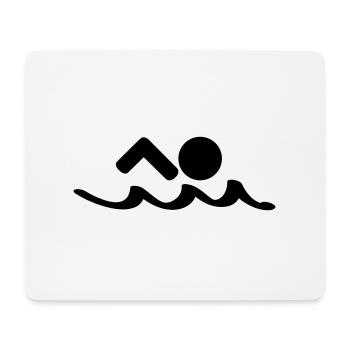 schwimmen - Mousepad (Querformat) - Weiß - Vorne