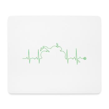 heart bike by DK - Tapis de souris (format paysage) - blanc - Devant