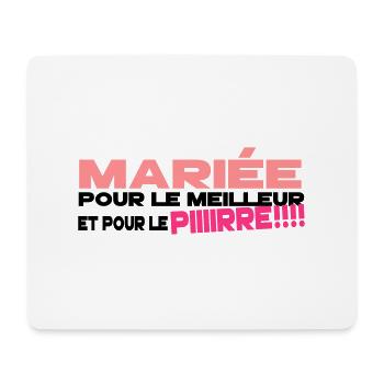 mariée humour - Tapis de souris (format paysage) - blanc - Devant