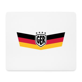GERMANY DEUTSCHLAND BRUST STREIFEN 4 STERNE - Mousepad (Querformat) - Weiß - Vorne