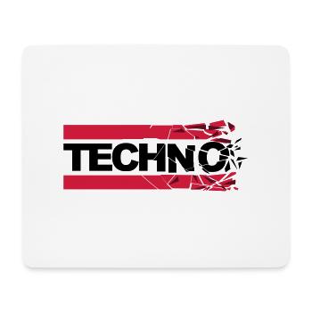 Techno shattered - Mousepad (Querformat) - Weiß - Vorne