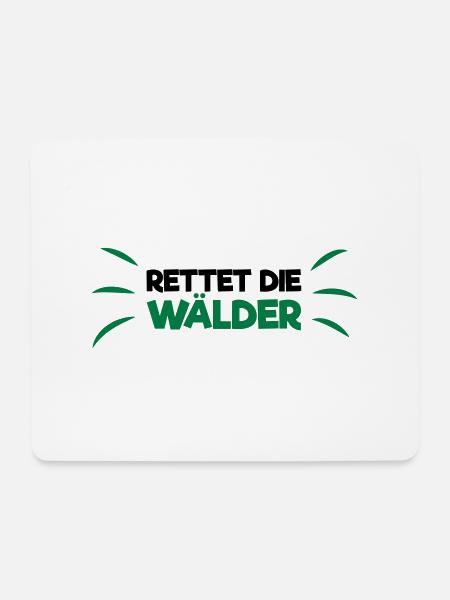 Rettet die Wälder! - Mousepad (Querformat) - Weiß