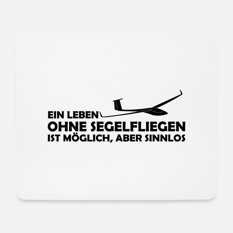 Leben ohne Segelfliegen Segelflieger Geschenk - Mousepad (Querformat) - Weiß