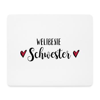 Beste Schwester Geschwister Familie Geburt - Mousepad (Querformat) - Weiß - Vorne