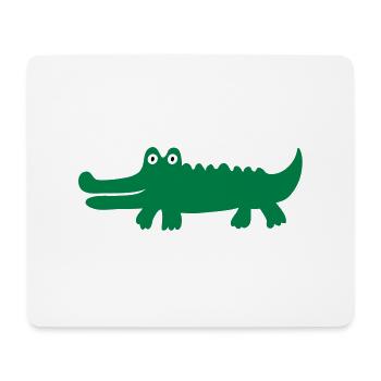 Krokodil - Mousepad (Querformat) - Weiß - Vorne