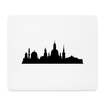 Dresden skyline small - Mouse Pad (horizontal) - white - Front