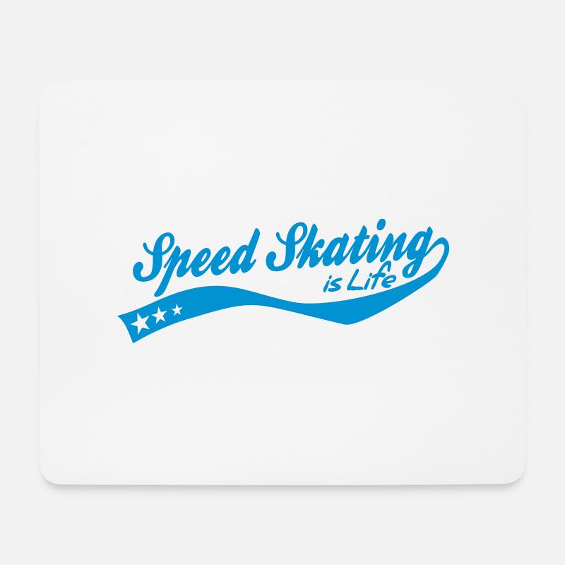 Speed skating is life - retro - Mousepad (Querformat) - Weiß
