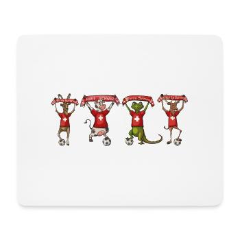 Alle Schweizer Fans - Mousepad (Querformat) - Weiß - Vorne