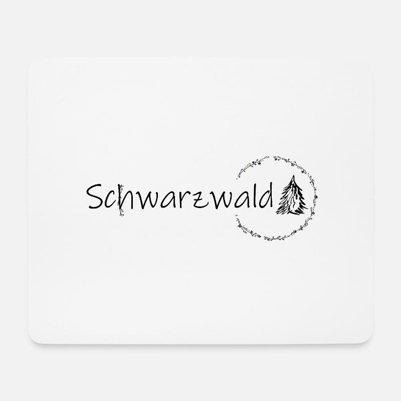 Blumen Schwarzwald Baum - Mousepad (Querformat) - Weiß