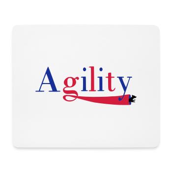 Agility Schrift ein Hund im Tunnel - Mousepad (Querformat) - Weiß - Vorne