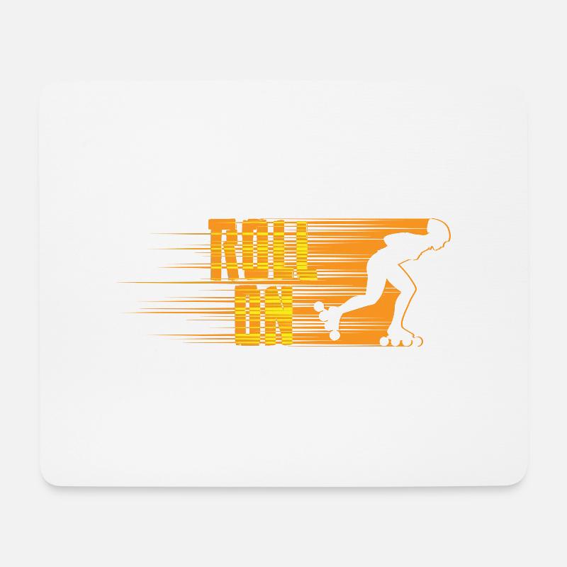 Inline-Skates skaten Skater Inliner Roll on - Mousepad (Querformat) - Weiß