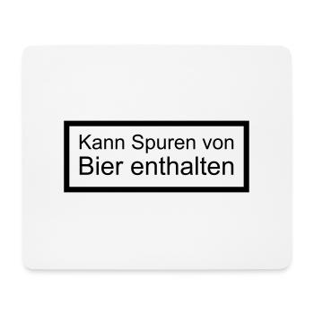 Kann Spuren von Bier enthalten - Mousepad (Querformat) - Weiß - Vorne