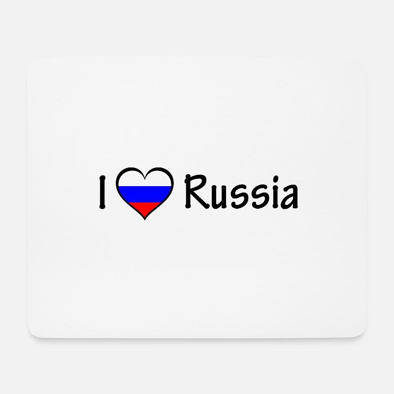 I love Russia - Tapis de souris (format paysage) - blanc