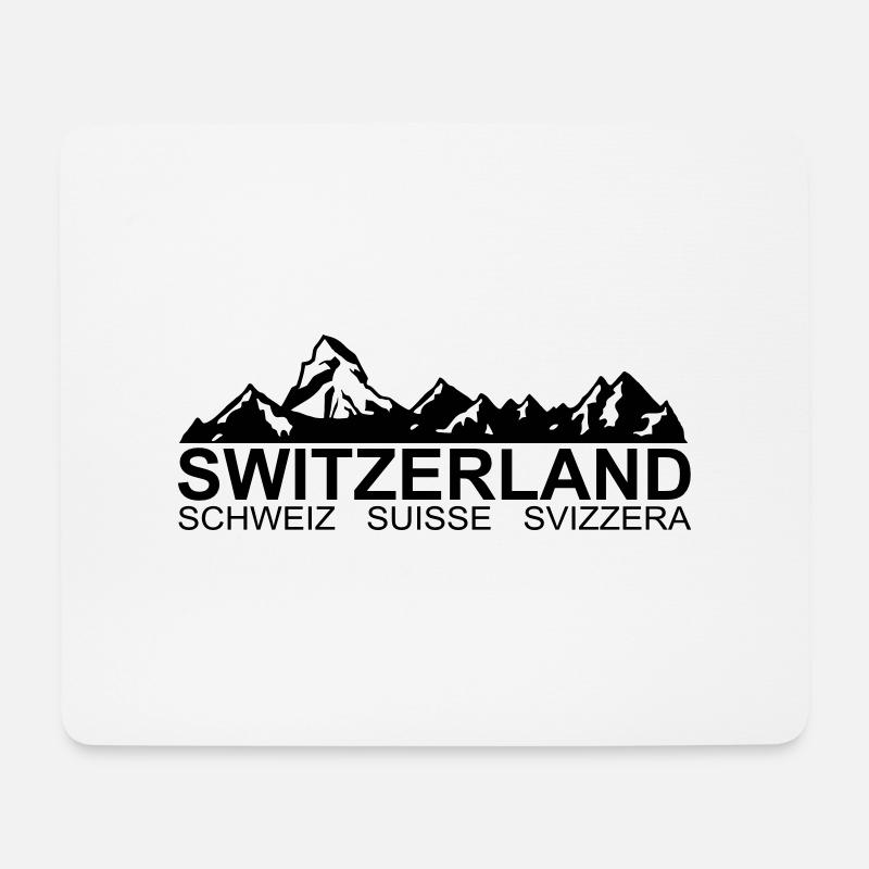 switzerland - schweiz - suisse - svizzera - Mousepad (Querformat) - Weiß