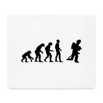 evolution Feuerwehrmann - Mousepad (Querformat) - Weiß - Vorne