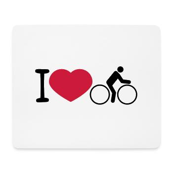 i love love love bike riders ride biker spor - Mouse Pad (horizontal) - white - Front