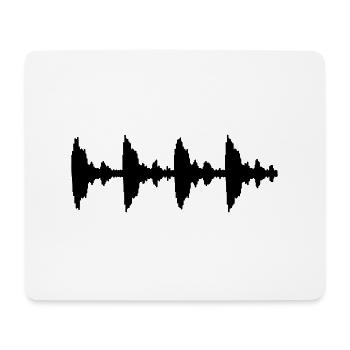 audio_waves_f1 - Tapis de souris (format paysage) - blanc - Devant