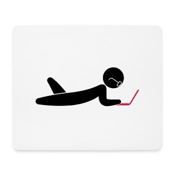 A programmer using a laptop - Mouse Pad (horizontal) - white - Front