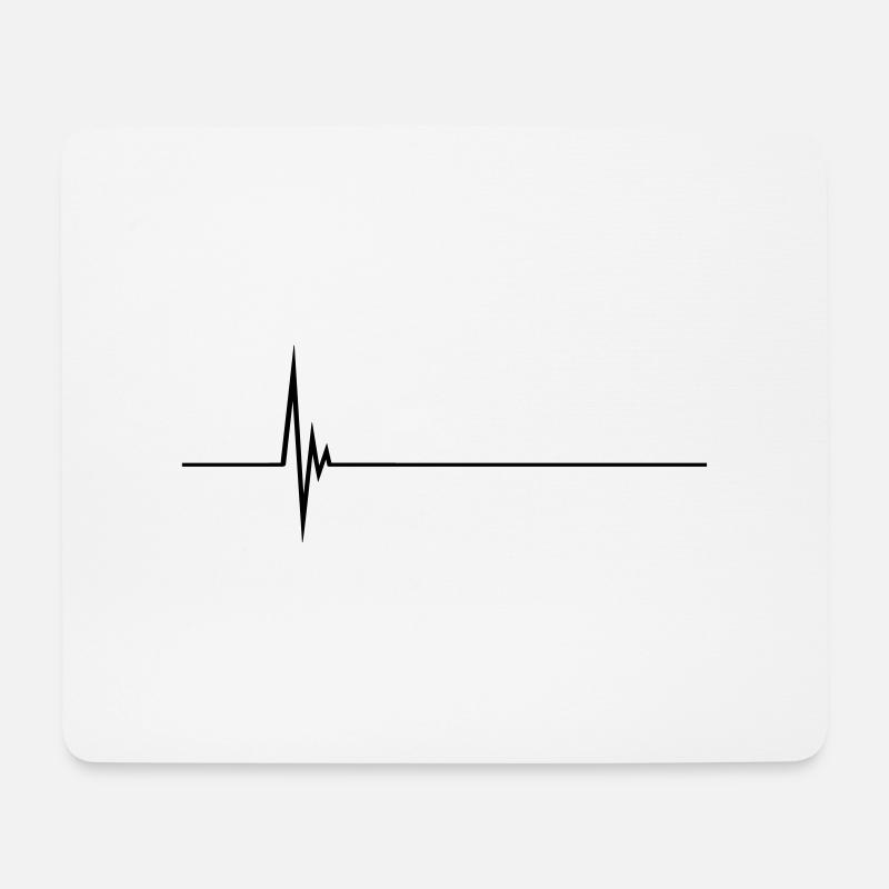 Pulse Heartbeat - Mousepad (Querformat) - Weiß