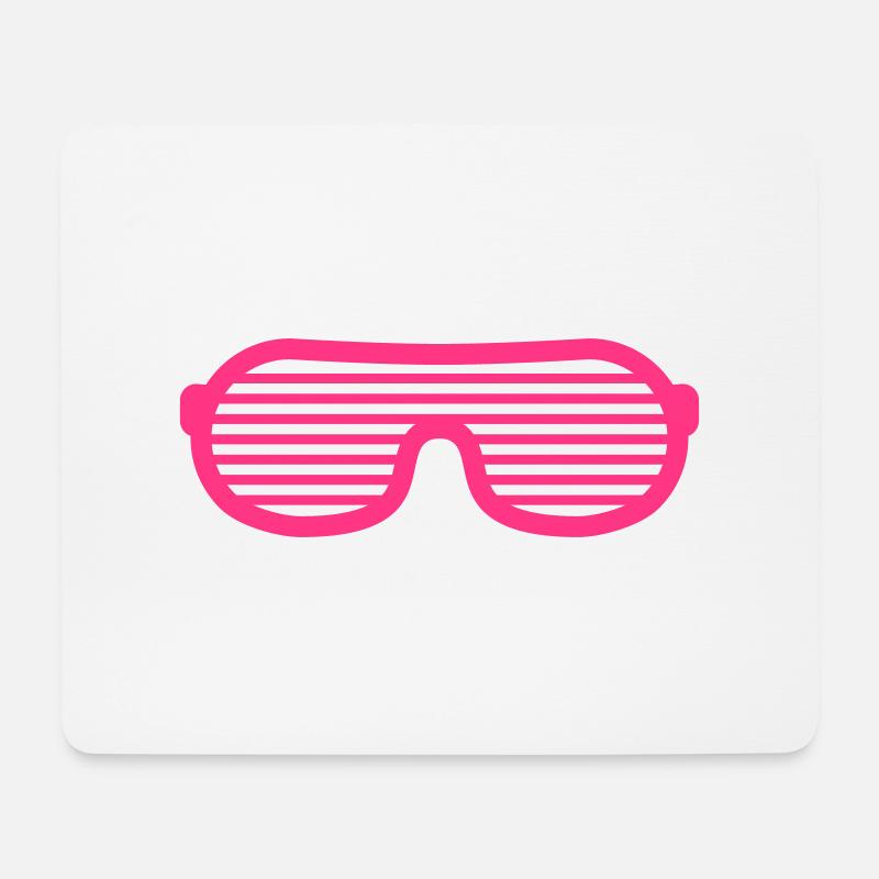 Party Glasses - Mousepad (Querformat) - Weiß