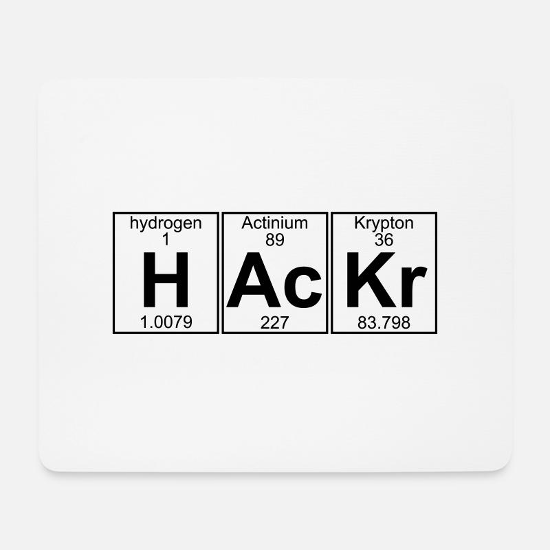 H-Ac-Kr (hackr) - Full - Mousepad (Querformat) - Weiß
