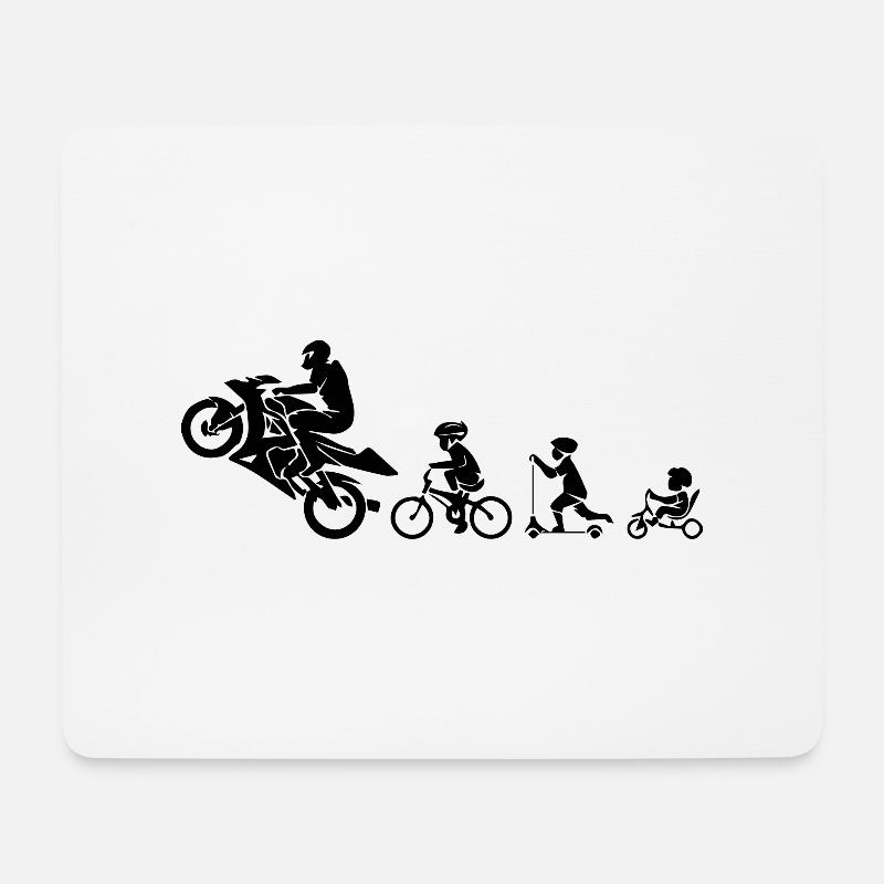 Motorrad - Mousepad (Querformat) - Weiß