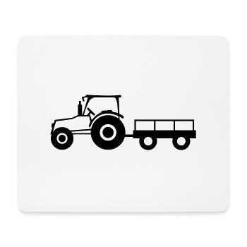 Tractor With Trailer - Mousepad (Querformat) - Weiß - Vorne