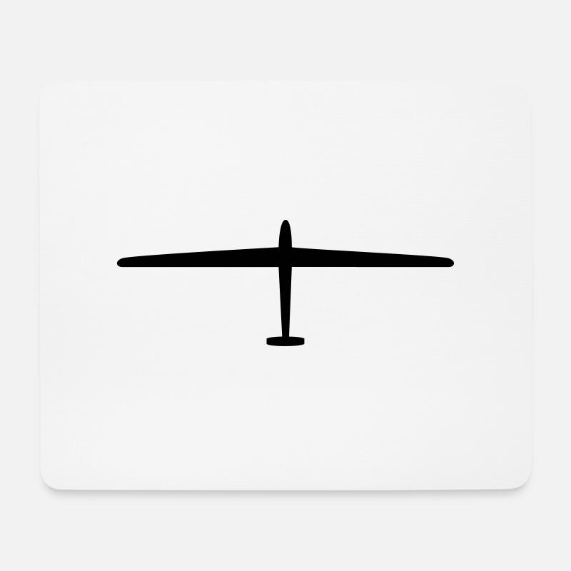 Segelflugzeug // Segelflieger // Flugzeug //Segler - Mousepad (Querformat) - Weiß