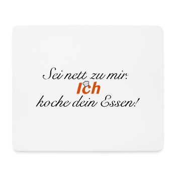 ich_koche_dein_essen - Mousepad (Querformat) - Weiß - Vorne