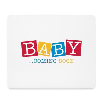 baby_coming_soon_ge3 - Mousepad (Querformat) - Weiß - Vorne