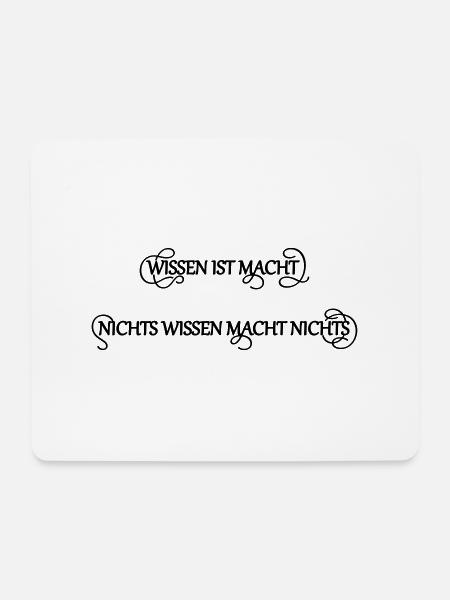 Wissen Macht - Mousepad (Querformat) - Weiß