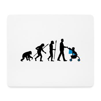 evolution_kinderkarre_032014_mann_b_2c - Mousepad (Querformat) - Weiß - Vorne