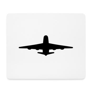 Verkehrsflugzeug, Flughafenpilot, Stewardess - Mousepad (Querformat) - Weiß - Vorne