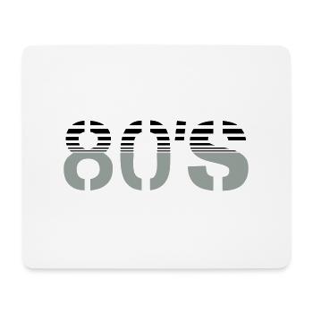 80s Logo - Mouse Pad (horizontal) - white - Front