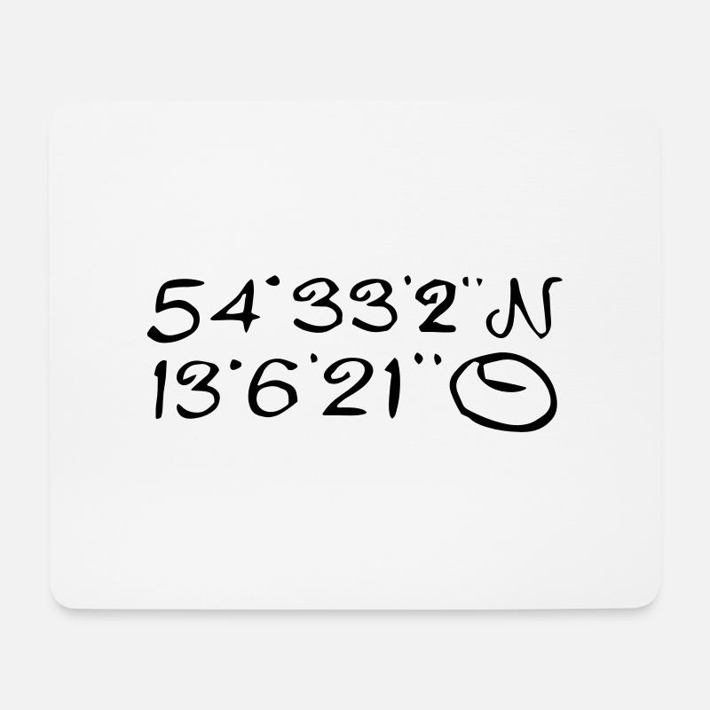 Mittelpunkt der Insel - Mousepad (Querformat) - Weiß