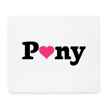 Pony Herz - Mousepad (Querformat) - Weiß - Vorne