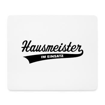 Hausmeister Im Einsatz - Mousepad (Querformat) - Weiß - Vorne