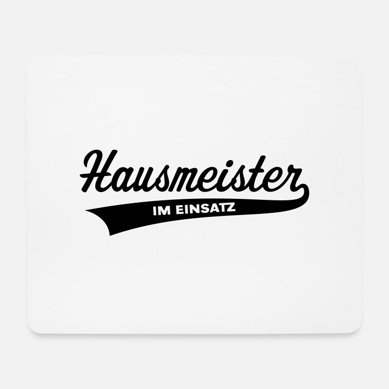 Hausmeister Im Einsatz - Mousepad (Querformat) - Weiß